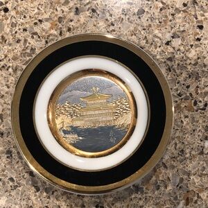 The Art of Chokin 24kt Gold Edge Plate Made In Japan